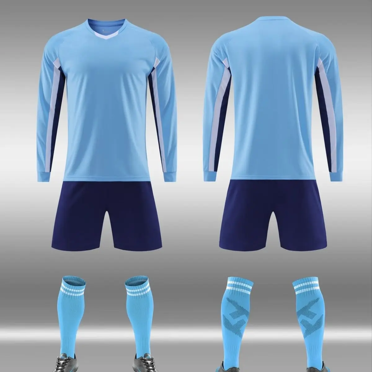 Children Adult Football Jersey Breathable Boys girls Men Soccer Clothes Sets kids Football Long Sleeves Goal Keeper Uniforms