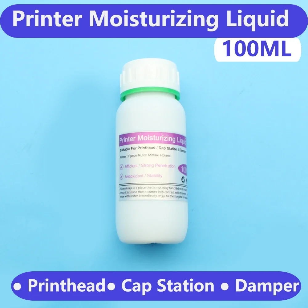 100ML Moisturizing Liquid For Printhead Cap Station Capping Cleaning Unit Pump DTF DTG Sublimation UV Printers Maintenance Kit