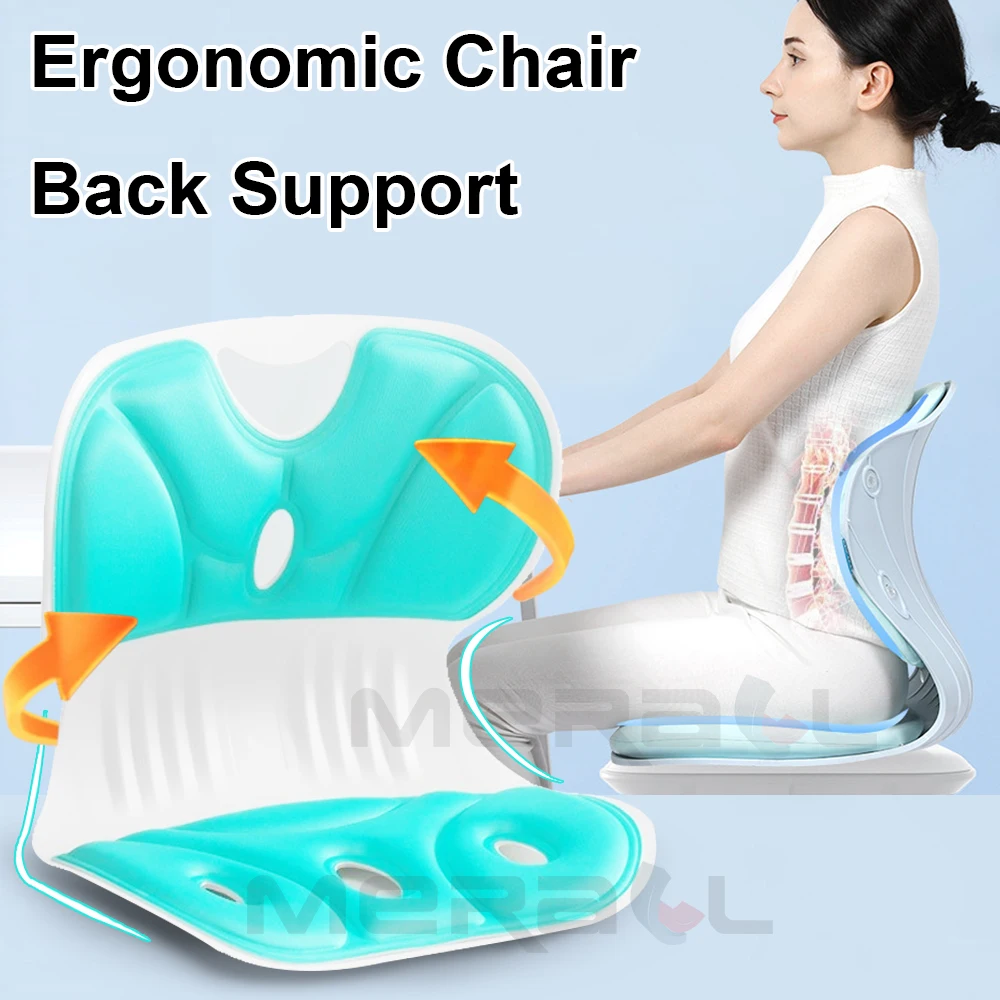 Ergonomic Chair Back Support Lumbar Cushion Back Straightener Office Orthopedic Posture Correction Waist Brace Body Shape