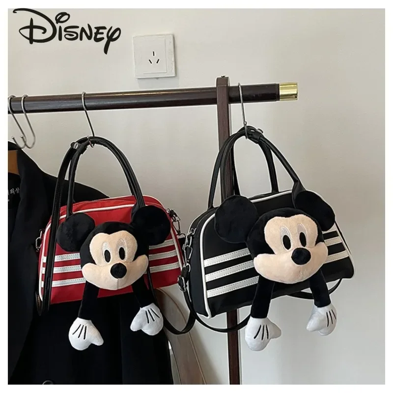 Disney Mickey's New Doll Handbag, Fashionable and High-quality Women's Crossbody Bag, Cartoon Large Capacity Girl Storage Bag