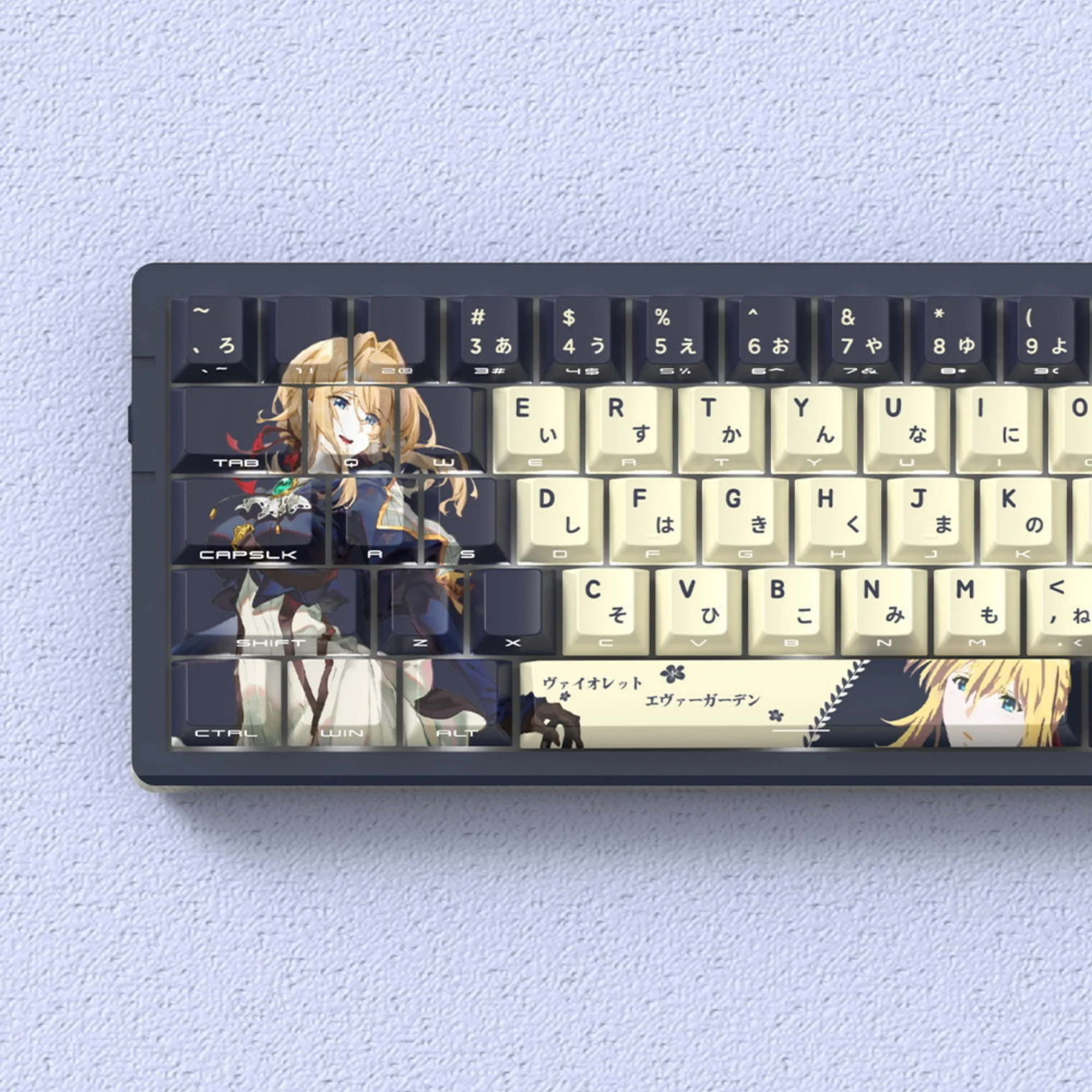 Anime Keycaps for Keyboard 75 Percent with Russian Layout/Japanese Design Dye Sub Cherry Profile PBT Backlit Keycap 129 Keys
