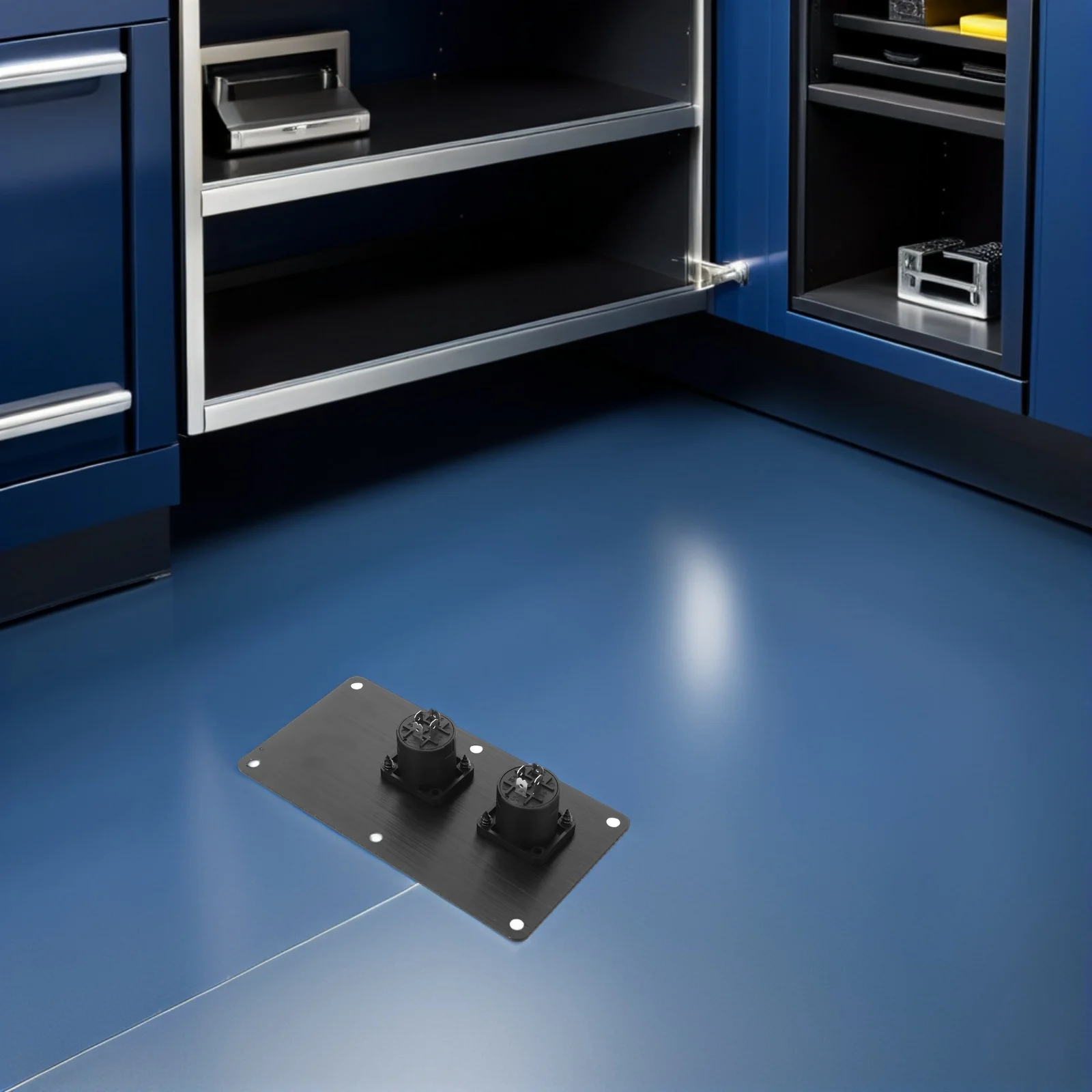 

Speaker Junction Box Plate Aluminum Alloy Dual 4-Pin Xlr Connector Panel Audio System for Stage Studio Speaker Connector Plate