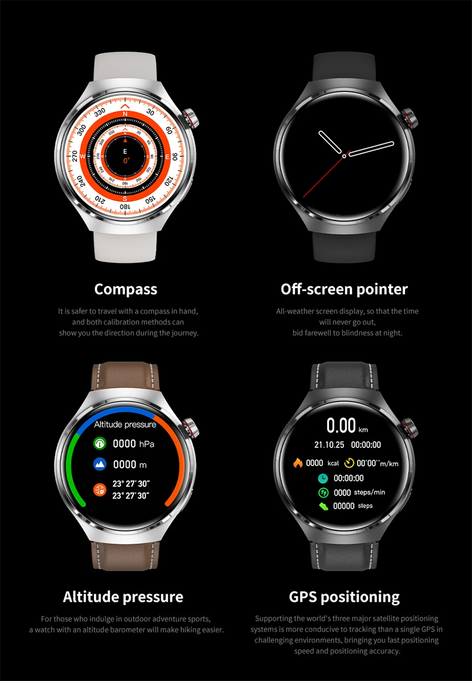 2026 New Watch 4 Pro Man Woman Smart Watch Bluetooth Call GPS NFC Heart Rate 100+ Sports Waterproof Smart Watch For Android iOS S1794756820e24edda0dbbb7021a08a3fE