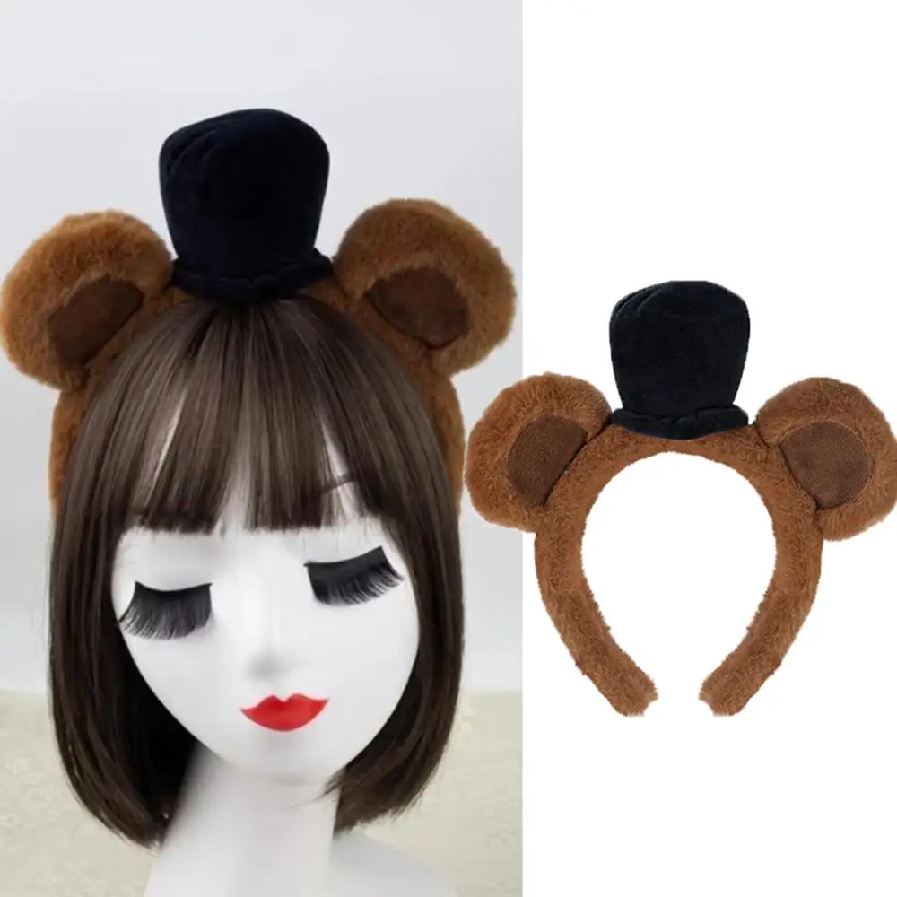 

Обручи для волос с ушками медведя в стиле Лолиты, пушистая повязка для волос, женский костюм для косплея, вечерние головные уборы, повязки на голову BUBU, аксессуары для волос