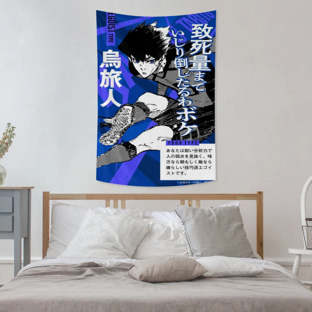 

Гобелен с синим замком, комнатный эстетический декор, украшение для дома, настенное искусство для спальни