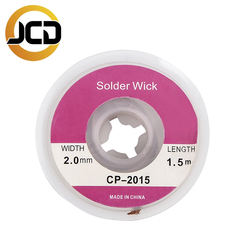 JCD Kawat Sumbu Solder 2.0MM Lebar 1.5 Meter Panjang Kepang Pematrian Alat Kerja Perbaikan Solder Las Fluks Kabel Kabel Timah Timah