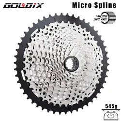 GOLDIX Bicycle Cassette MS Structure 12 Speed 10T-50T/10T-52T MS Bicycle Freewheel Suitable for Shimano Micro Spline M7100 M8100