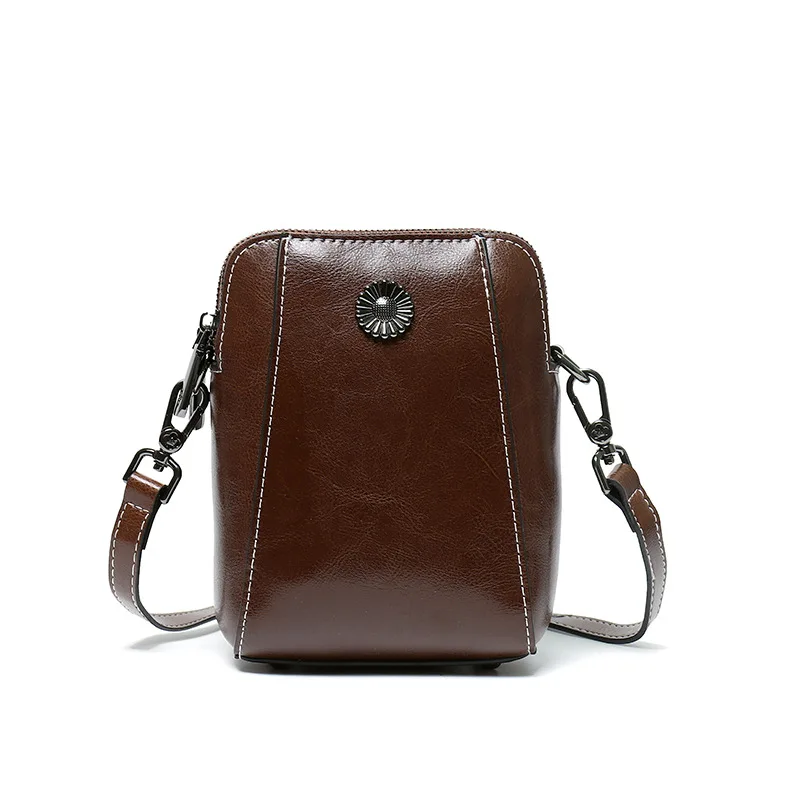 Imagem -04 - Bolsa de Couro Versátil para Mulheres Bolsa Pequena Bolsa Crossbody Simples Bolso para Celular Feminino Pendulares Verão