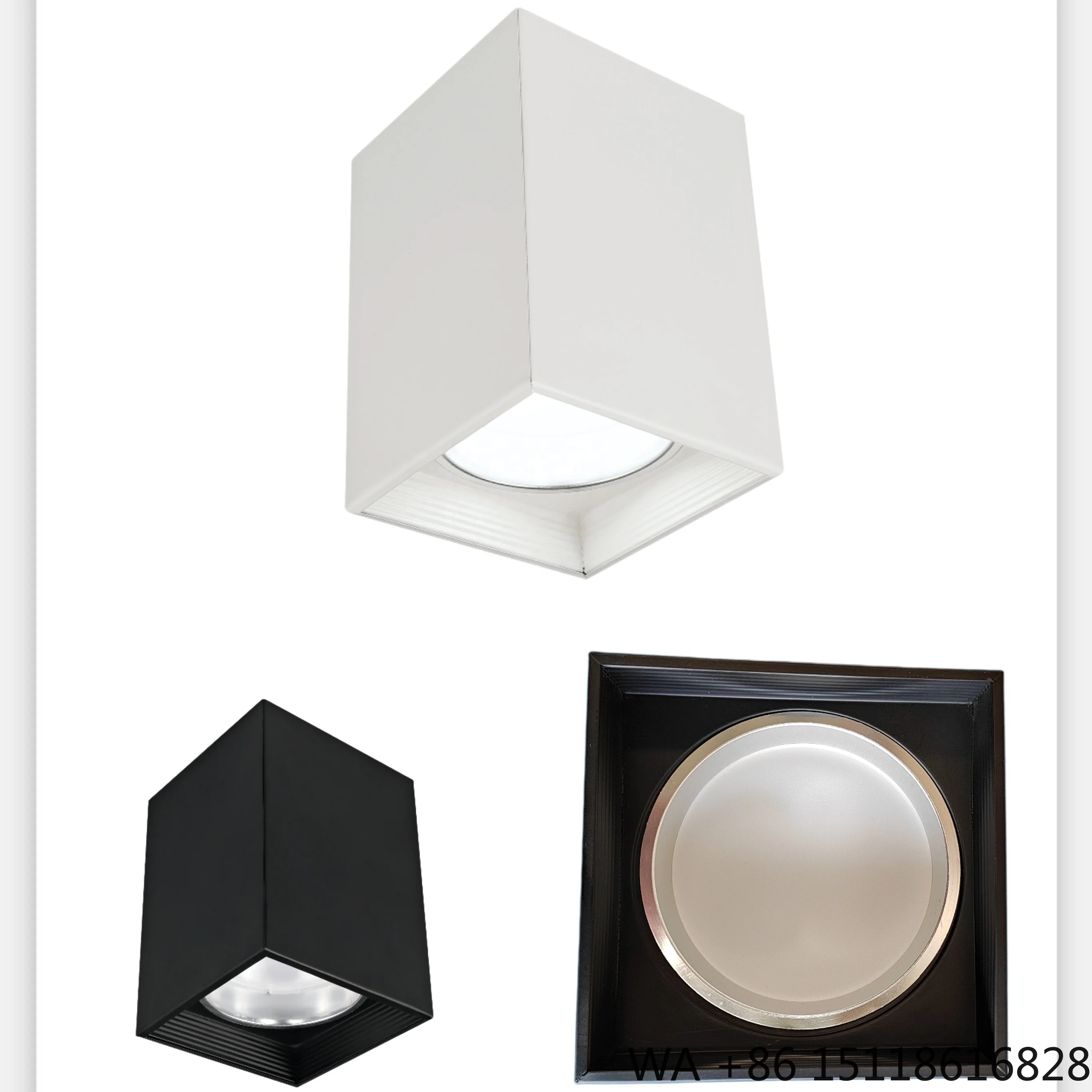 Ceiling Light LED SMD Flood Downlight Iron Modern Down 180dia Surface Cylinder Light 50000 Square Surface Mounted Economic 15W