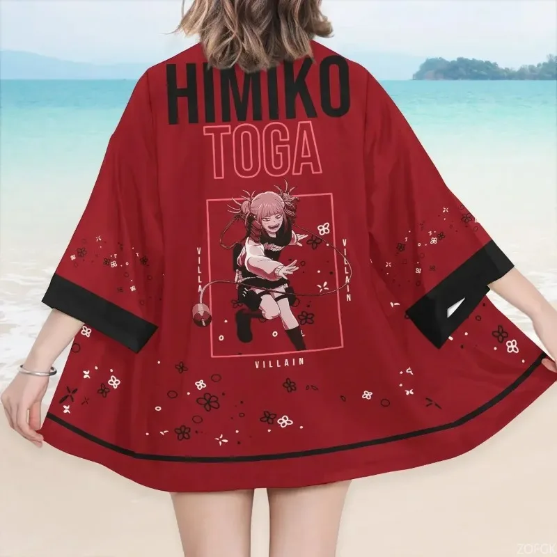 

Summer 3D Printed Kimono Men and Women's Fashion Casual Cardigan Two-dimensional Design Sense Half-sleeved Cardigan