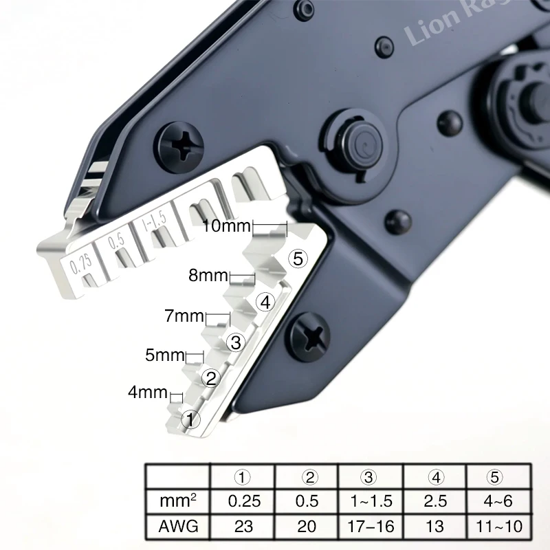 المكشكش الطرفي شديد التحمل - أداة الضغط البارد مع نطاق 10-24AWG (0.25-6mm2) لمشاريع الأسلاك الكهربائية والسيارات