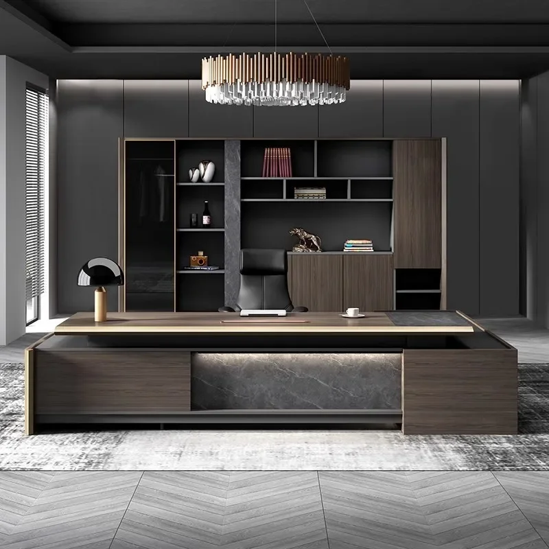 Boss's desk is simple, modern atmosphere, president's desk and  combination, new Chinese-style office, single-person large