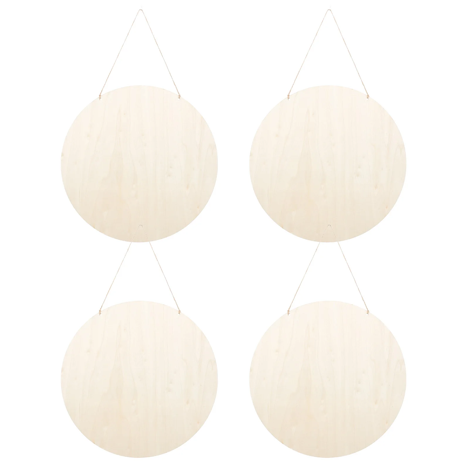 4 szt. Drewniane tabliczki na drzwi, okrągłe, puste, do samodzielnego malowania, kreatywne zawieszki, niedokończone drewniane dyski do dekoracji artystycznych