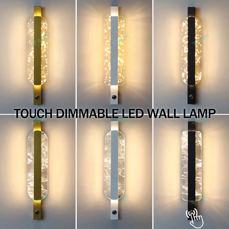 

Dimmable Acrylic Wall Lamp Original Design Luxurious LED Indoor Wall Light 7W Nordic Sconce Lamp Bedside Light For Indoor Decor