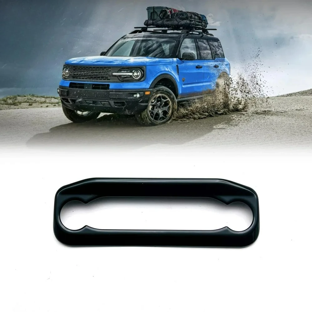 For Ford BRONCO SPORT 2021 2022 Car Accessories Piano Black Central console adjustment frame decoration