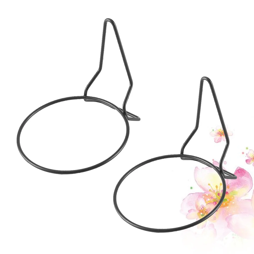 2Pcs Art Flowerpot Bracket European Style Hanging Flower Pot Stand for Indoor Outdoor Balcony Table Plant Holder