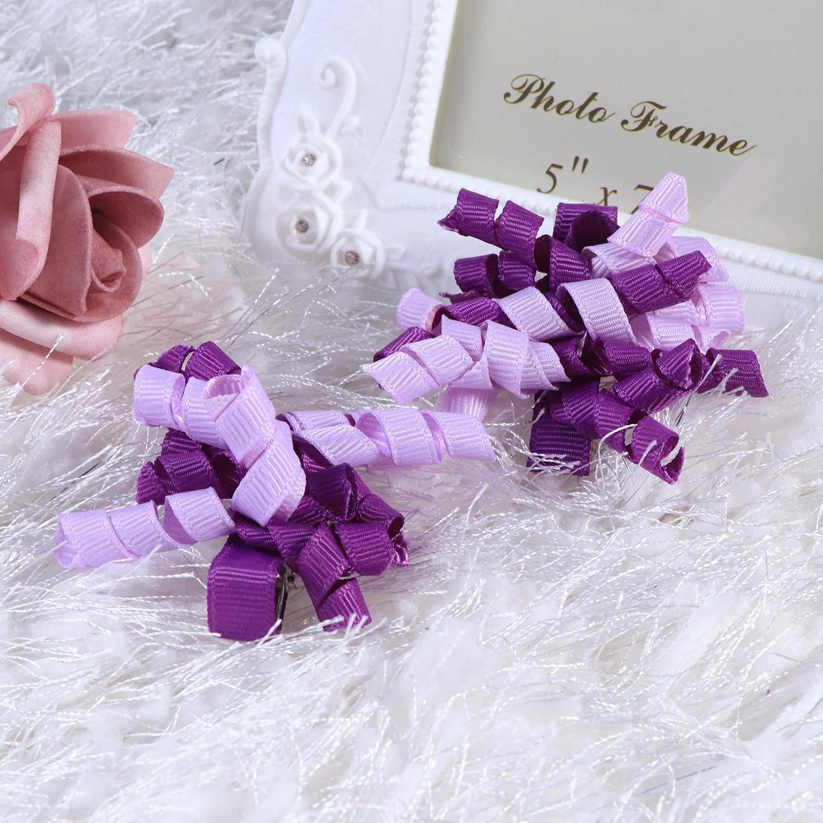 

2Pcs Snap Hair Clips Metal Twisted Fabric Bright Hair Pins for Girls Multiple Hairstyles Kids Barrettes Lovely