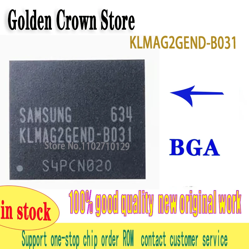 1pcs/lot Original Genuine KLMAG2GEND-B031 BGA-153 16GB EMMC 5.0 Definitive performance for mobile storage KLMAG2GEND B031