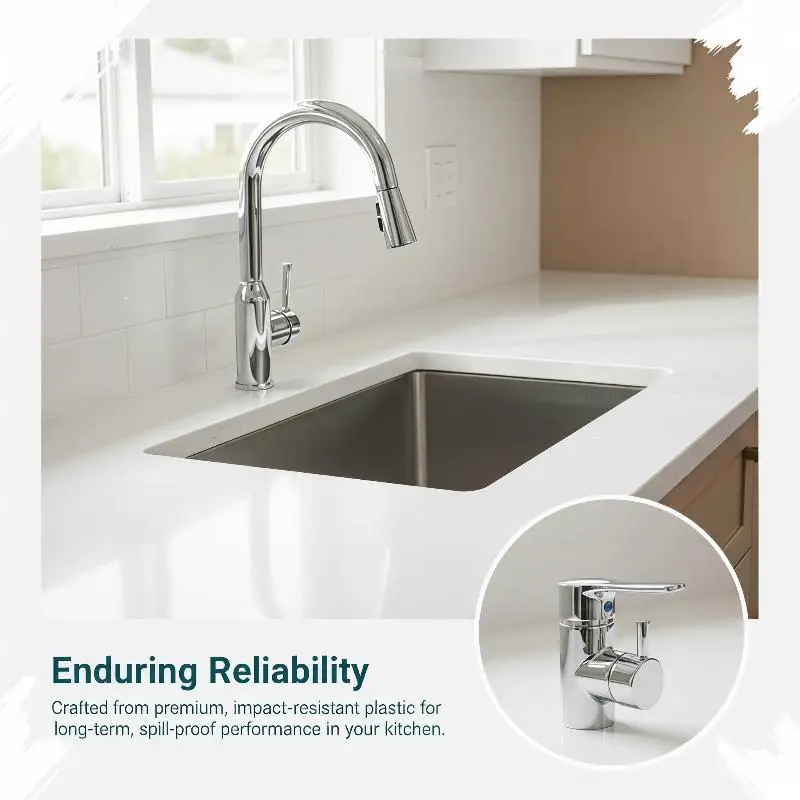 1Pcs Rustproof Kitchen Sink Faucet Stainless Steel Chrome 360 Swivel Spout Easy Install for Home Laundry Room