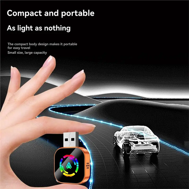 CLCU Wireless Carplay 2In1 Android AUTO Adapter Wifi & Bluetooth5.0+Voice Smart AI Box Wired Carplay To Wireless Carplay