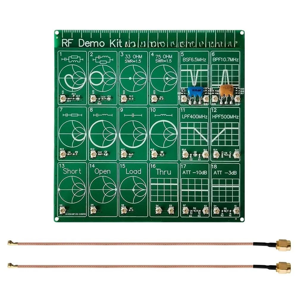 Portable RFtest board for NanoVNA with 18 functional modules vector network analyzer and filter module integrated design