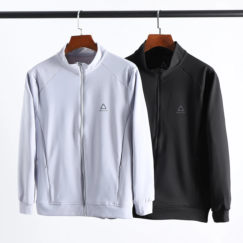 

Модная городская куртка для гольфа, мужская весенняя куртка с воротником-стойкой, повседневная, высокоэластичная, солнцезащитная, дышащая, трикотажная.