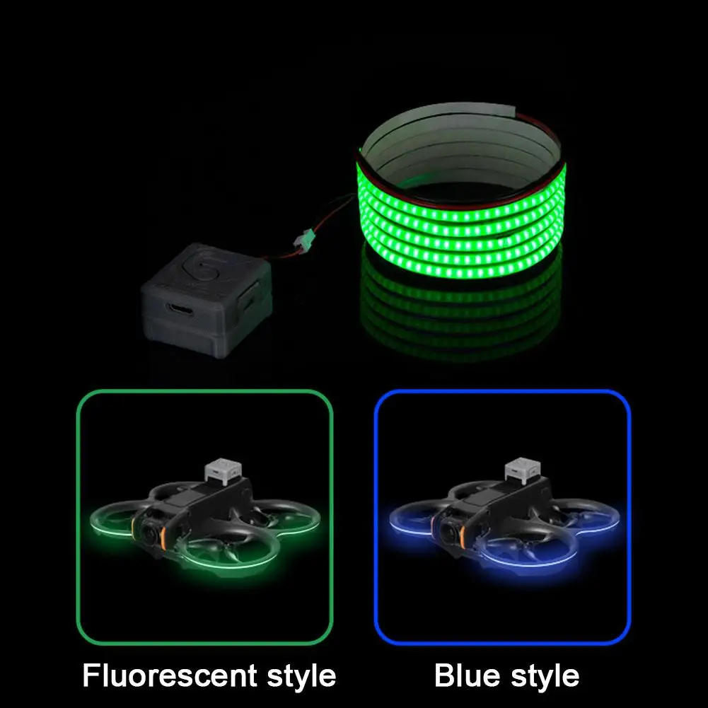 Dazzling Luminous Adjustable Light Strip Night Flight Warning Light Strip Neon Light Belt for dji Avata 2 Drone Accessories