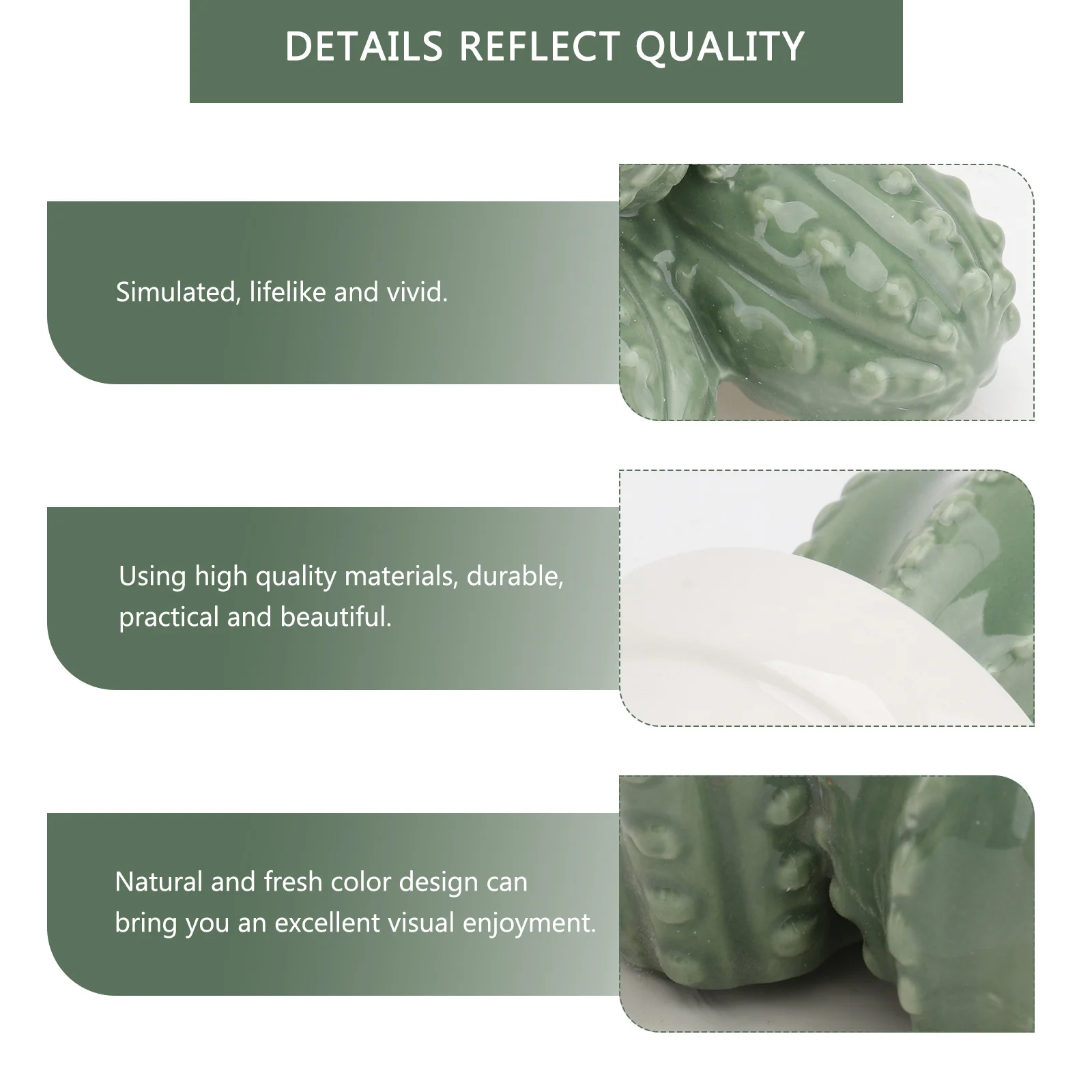 

1Pcs Simulation Plant Decor Ceramic Cactus Bonsai Realistic Artificial Indoor Potted Green Plant for Desk Decor Home Coffee Shop