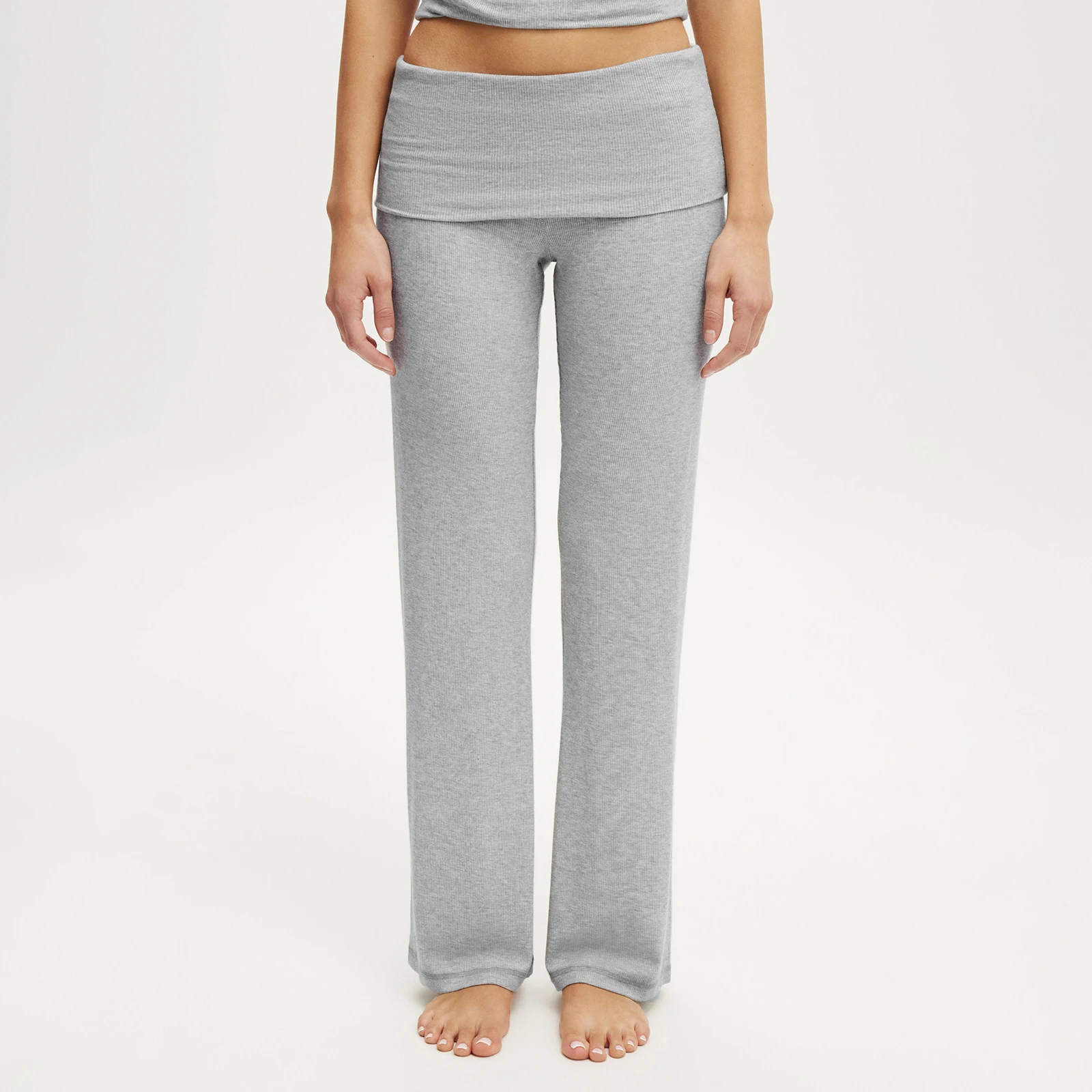 سراويل صيفية ربيعية طويلة للنساء سراويل عالية الخصر مع حزام خصر عريض مريح مستقيم الساق للارتداء اليومي