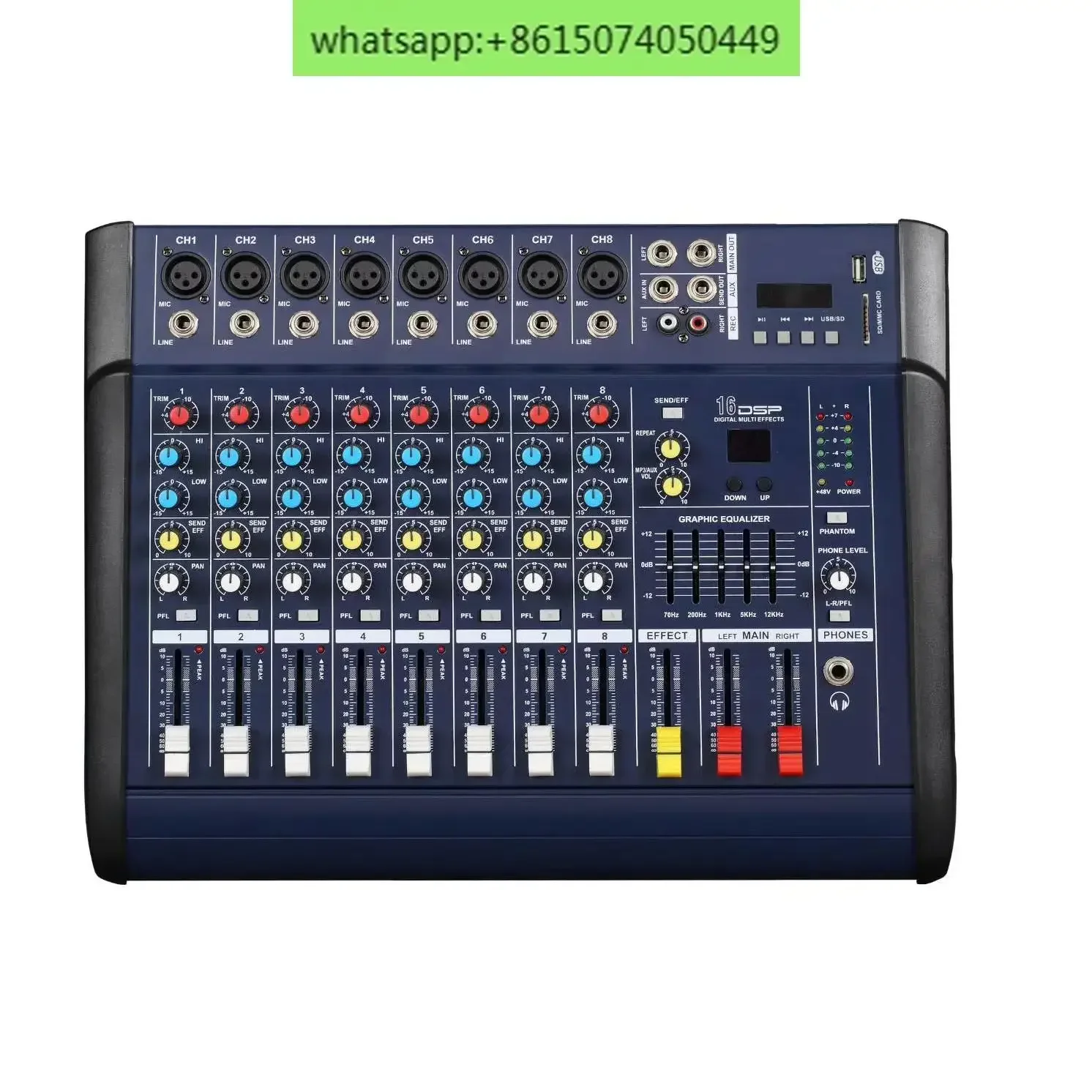 

High-power new wireless microphone mixer with power amplifier high-power wedding meeting