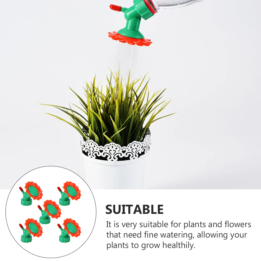 

5Pcs Bottle Sprinkler Spout Flower Shape Watering Device Lightweight Plastic for Garden Plant Irrigation