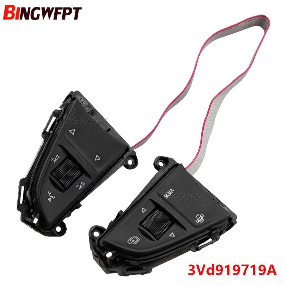 

Car Multi-Function Steering Wheel Buttons Control Switch 3VD919719 For Skoda Octavia A7 Superb Kodiak 2015-2025