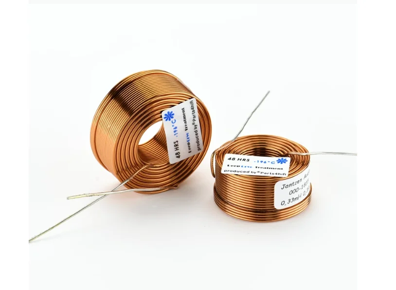 2pcs/lot Denmark Jantzen Audio 4N 0.8mm frozen plate wire diameter oxygen free copper hollow inductor 48H freezing free shipping