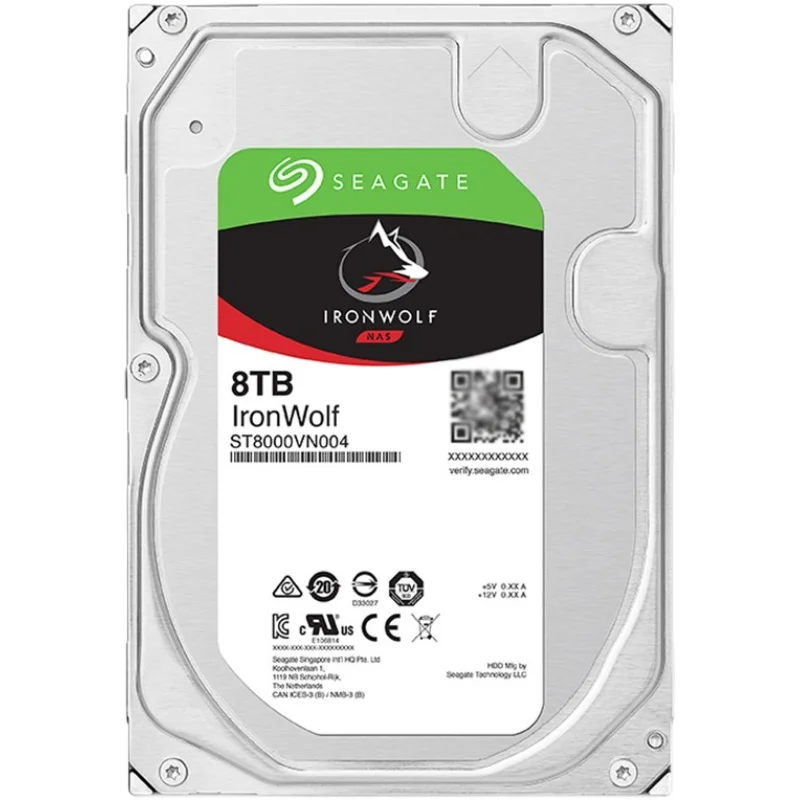 

Seagate IronWolf 8TB Internal Hard Drive HDD 3.5 Inch SATA 6Gb/s 7200 RPM 256MB (ST8000VN004) Cache for RAID Network Storage