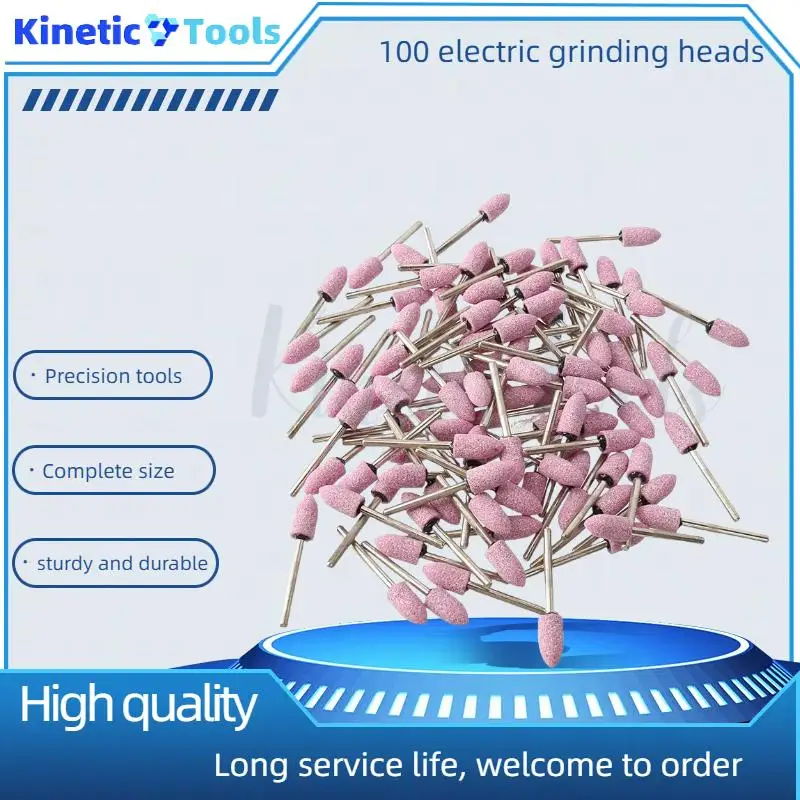 100PCS/Kotak Batu Abrasif Pemoles Kepala Gerinda Mata Bor Listrik Roda 8mm Untuk Alat Putar Dremel