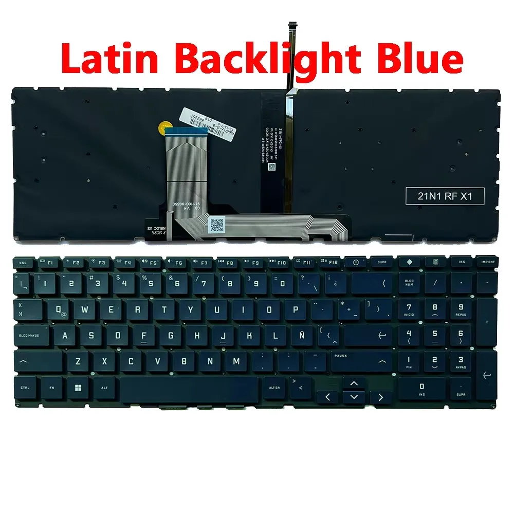 

15-FA US/Latin Keyboard for HP Victus 15-FA0001nx 15-FA0031DX 15-FB 15-FB0000 15-FB0015NR 15-FB1013DX 15-FB0028NR 15-FB0028N