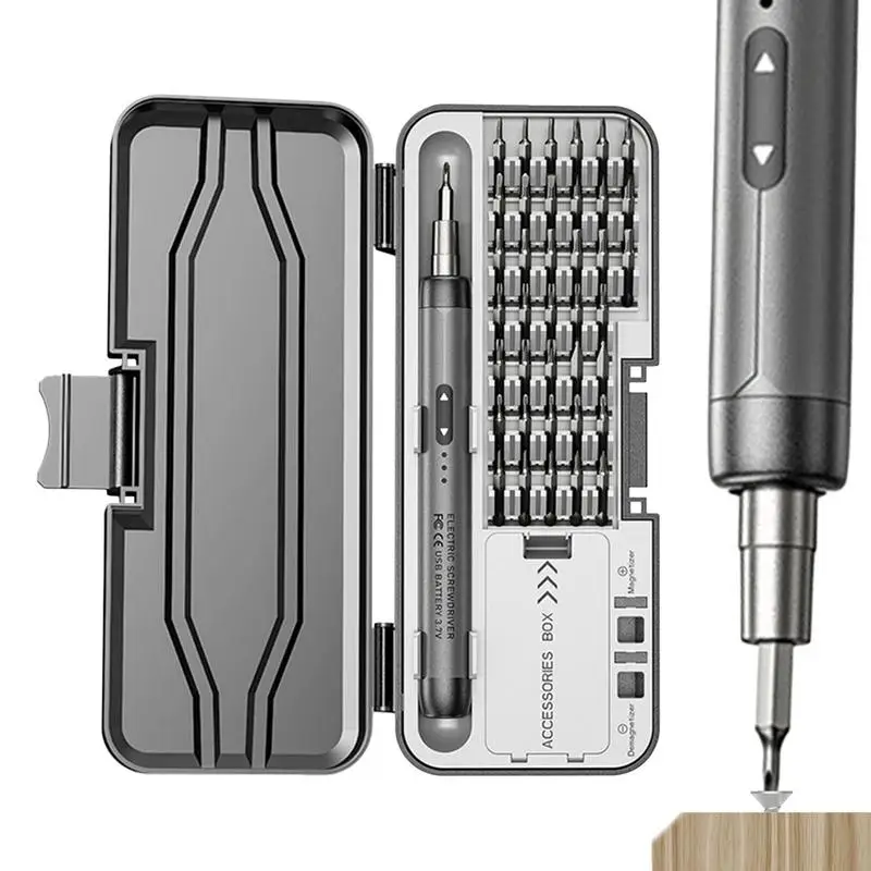 

Electric Screwdriver Set Mini Screw Driver Kit For Laptop Cordless Rechargeable Electric Screwdriver For Camping Emergencies