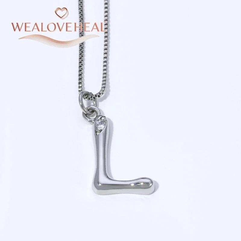 Rhodium-Plattierte Messing A-Z Initial-Halskette, Funkelnder Solitär-CZ-Buchstabenanhänger, Zierlicher Alphabet-Schmuck, Personalisiertes Namensgeschenk – Detail 30