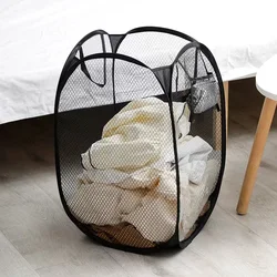 Big Folding Dirty Laundry Sorting Basket Washing Frame Bathroom Cloth Mesh Storage Bag Bucket Laundry Organizers Storage Pouch