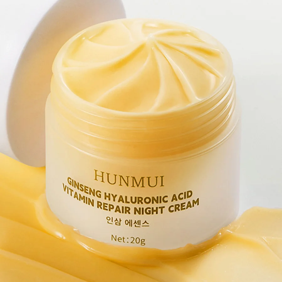 Ginseng Hyaluronic Acid Vitamin Hydra Repair Night Cream Deep Moisturizing Skin Brightening Firming Anti Wrinkle Face Cream