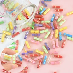 105pcs Message Capsules Letter Love Pill Transparent Color Mini Wish Paper Notes Bottle Wedding Birthday Party Valentine Gifts