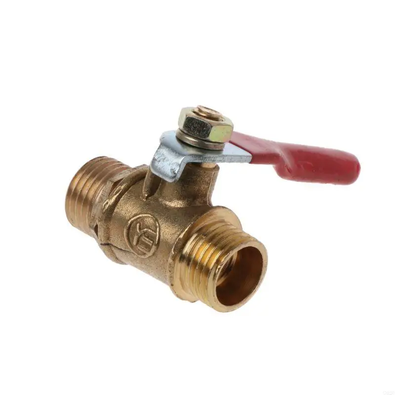 G92C 1/4 "ذكور وذكور مؤشر ترابط الكرة النحاس لصمام التوجيه المزدوج مغلق التبديل مع مقبض رافعة BSP مؤشر ترابط أنبوب تركيب