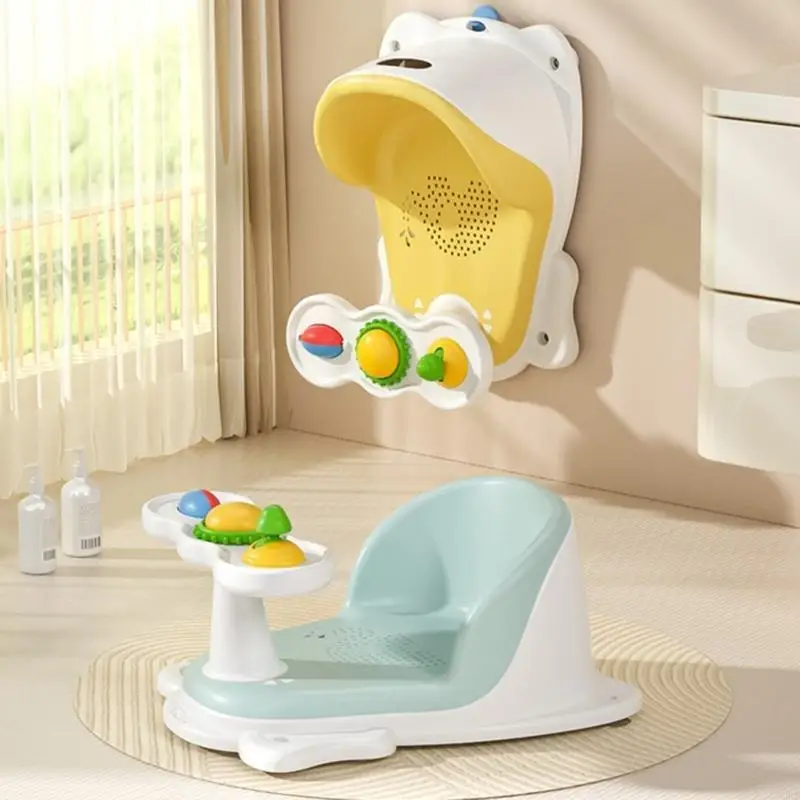 مقاعد حوض الاستحمام سهلة الإزالة من كورب، مقاعد حوض استحمام الرضع، مقاعد حمام الطفل للاستحمام أثناء الجلوس، توفر دعمًا لمسند
