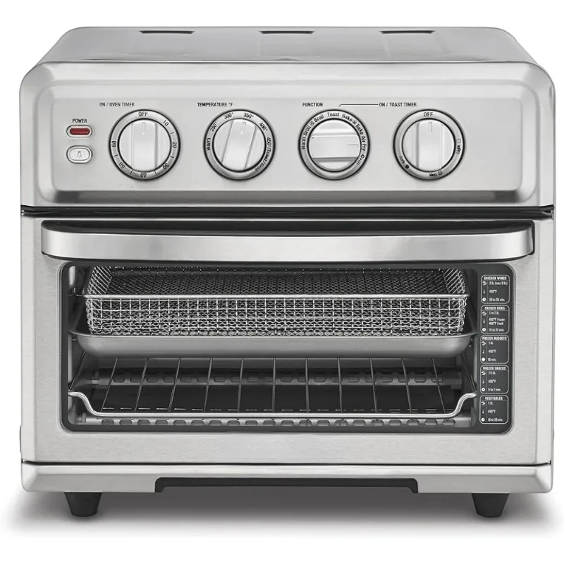 Fryer + Convection Toaster Oven, 8-1 Oven with Bake, Grill, Broil & Warm Options, Stainless Steel, TOA-70