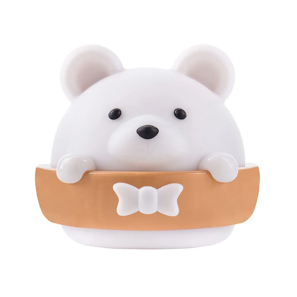 Cute Bear LED Night Lamp for Kids, USB recarregável, abajur Lamp, Controle remoto, Luzes de parede para crianças, Quarto, Iluminação doméstica