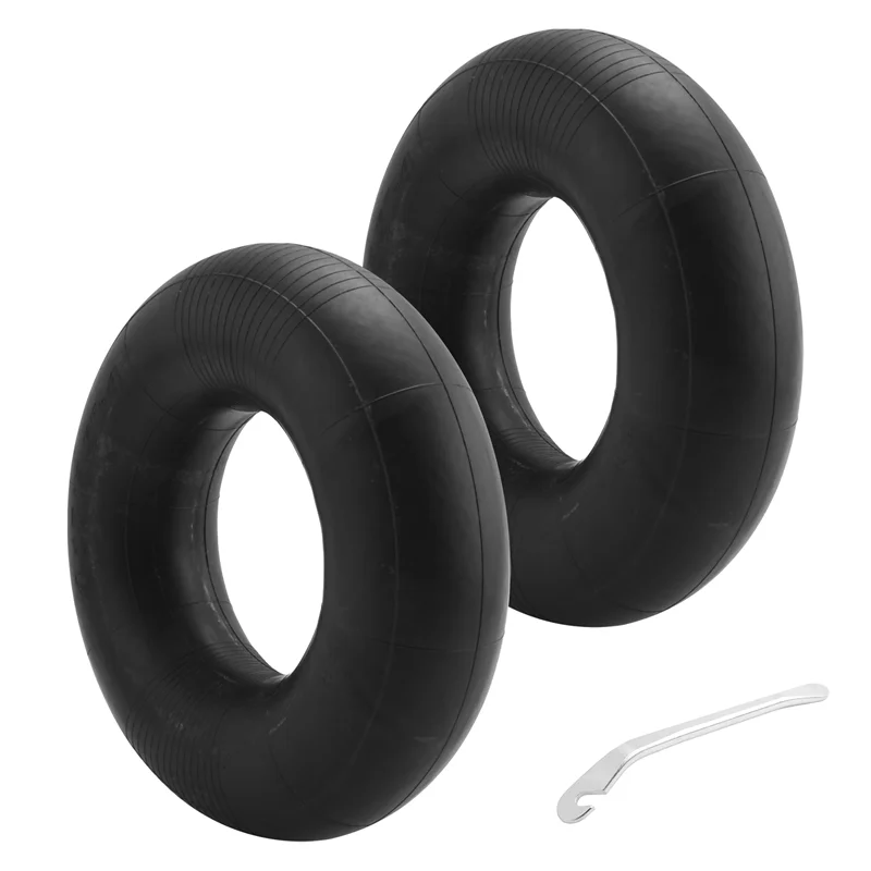 Dropship-2 قطعة 4.10/3.50-4 بوصة إطار الأنبوب الداخلي لشاحنة اليد، دوللي، 4.10-4 أنبوب بديل مع المخل