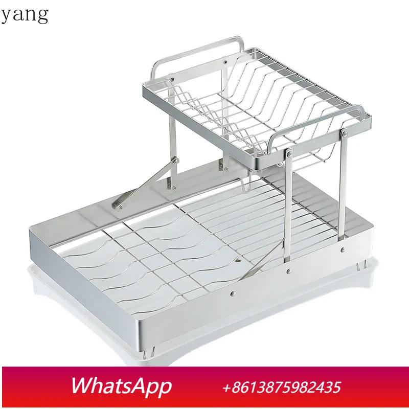 

CX Kitchen stainless steel dish drain rack sink for storing dishes and chopsticks