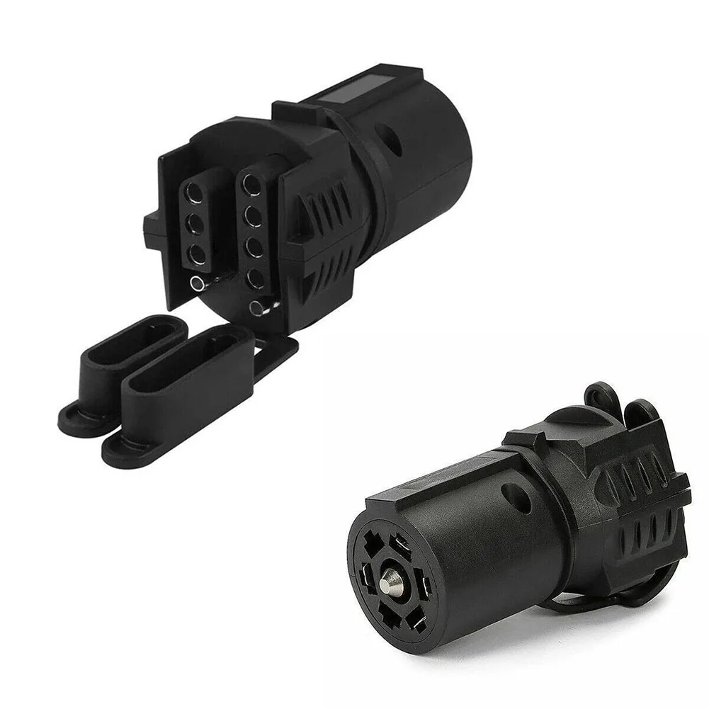 Convenient Trailer Connection Black Trailer Adapter Converter for American Standard 7 Way to 4 Way and 5 Way Convenient