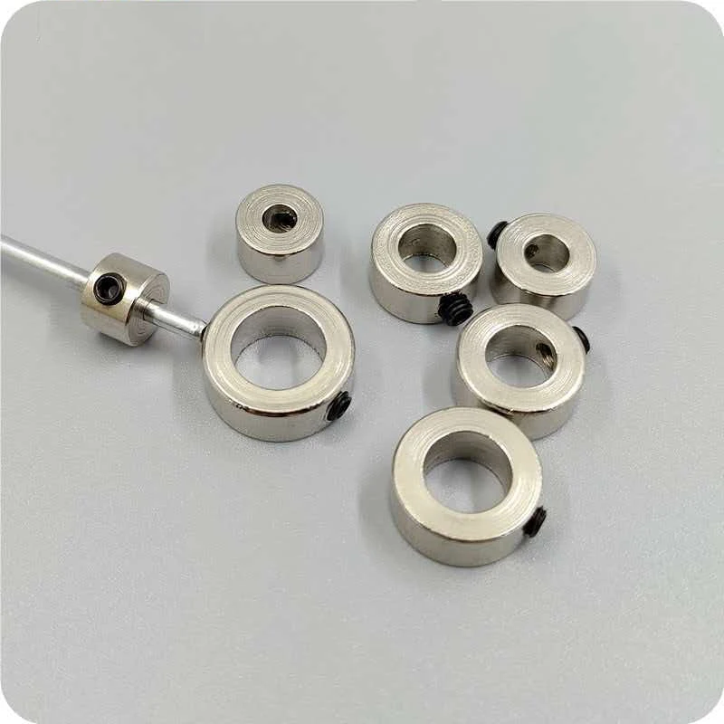 Shaft Collar Retaining Ring Nickel-plating Metal Shaft Clamping Sleeve Landing Gear Stopper Wheel Lock 2/3/4/5/6/7/8/10/12mm