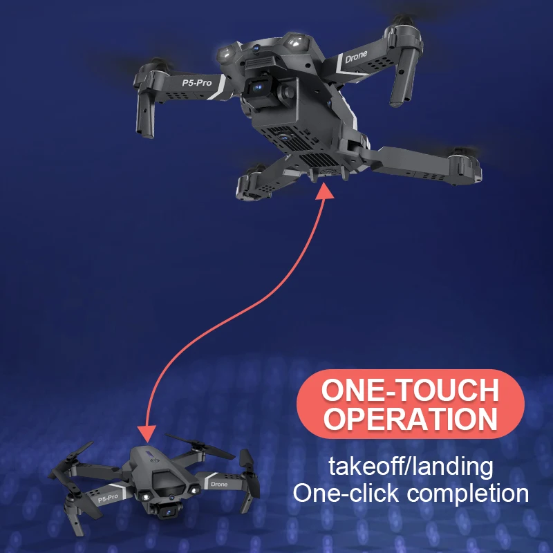 P5 Mini Drone 4K 1080P HD Camera Fpv Drone Wifi Wireless Remote Control Foldable Quadcopter RC Drone Kids Toy Boy Birthday Gift